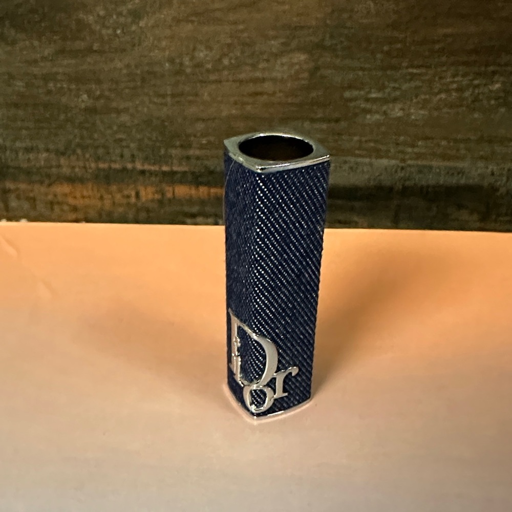Dior Blue Women's lipstick case with Silver Detail